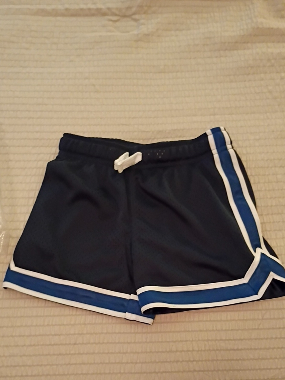 OshKosh B'gosh Deep Navy Athletic Mesh Shorts with White Drawstring
